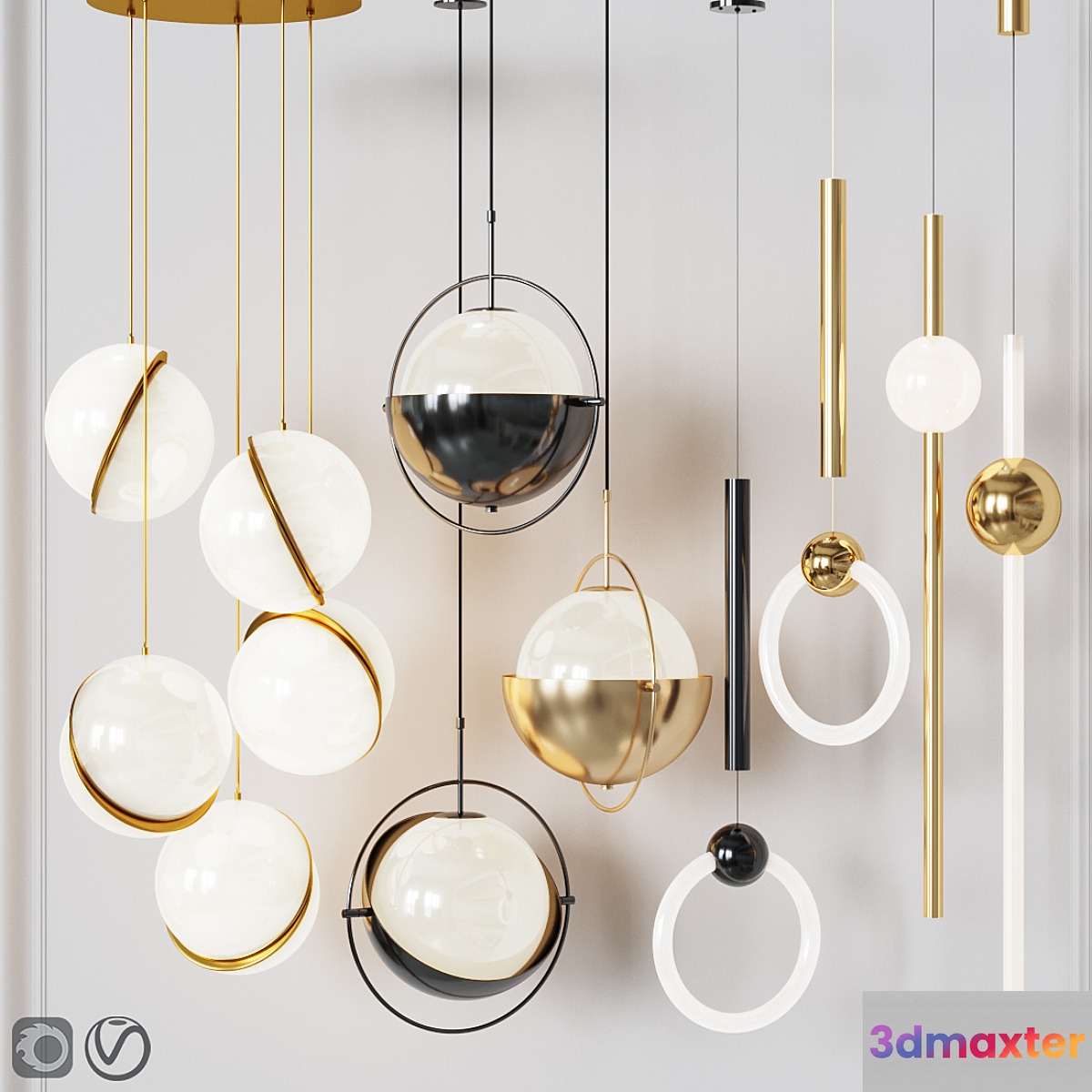 Four Pendant Lights amazing set vol. 22