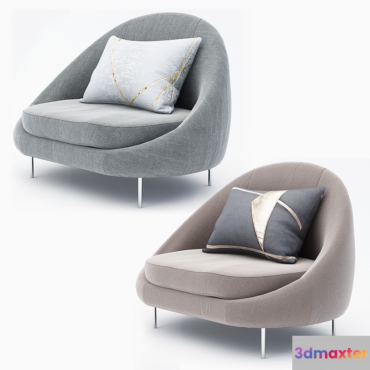Arm chair design - No.2 3D Max