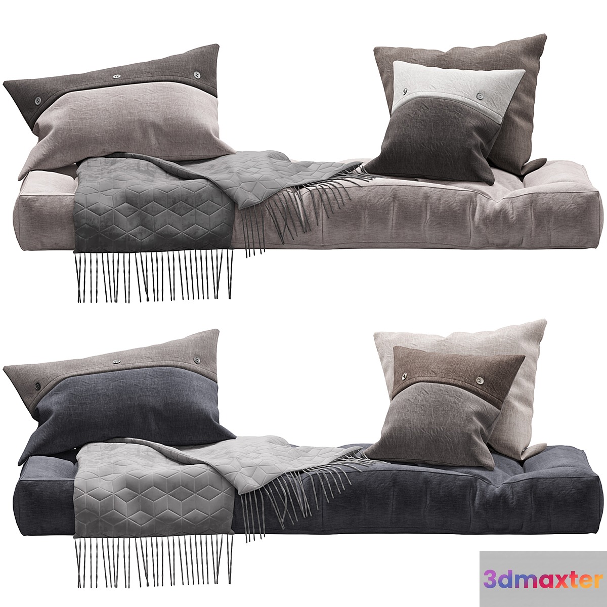 Seat pillow set 7 3D Max