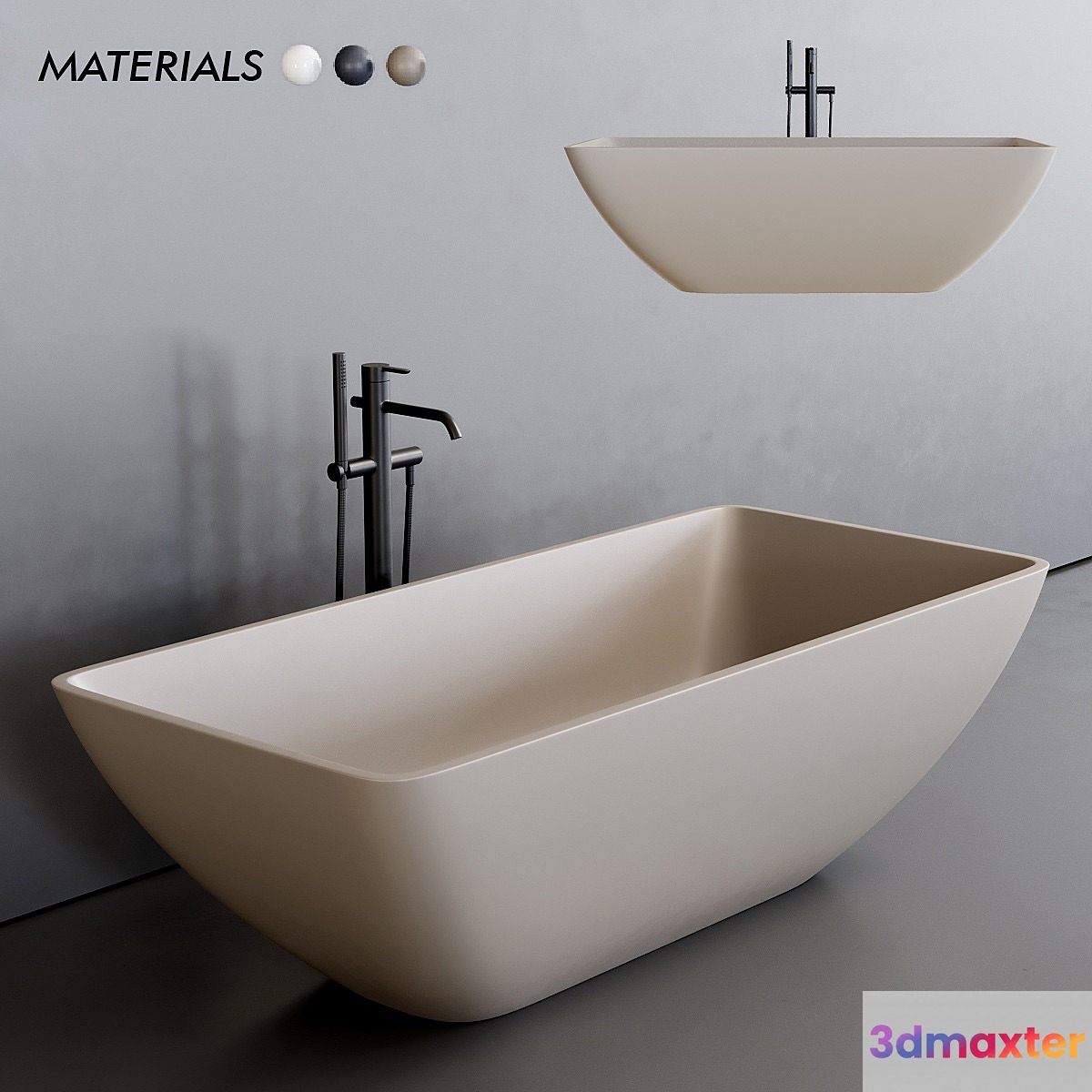 Esedra by SDR Ceramiche Quadra Bathtub