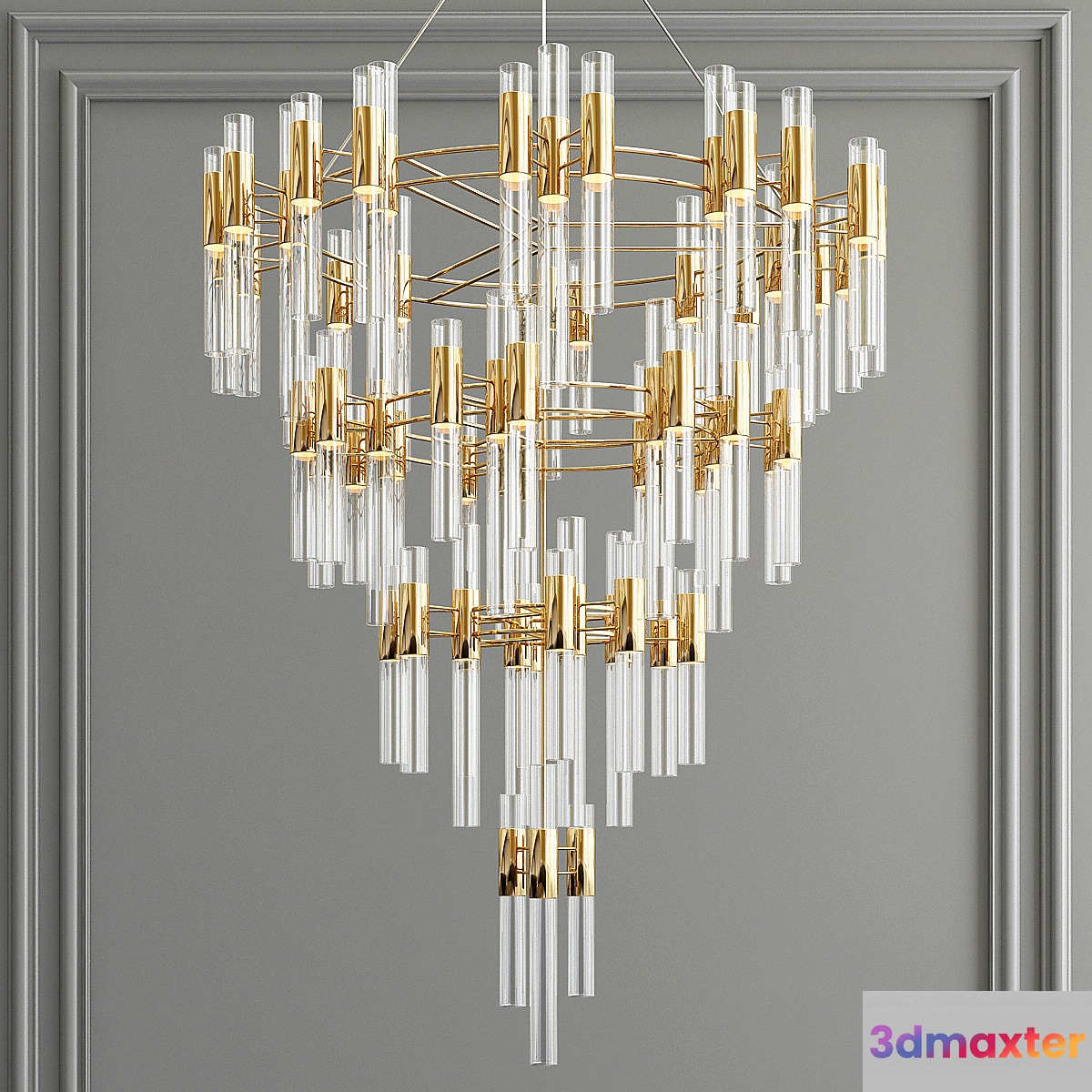 Waterfall chandelier 3D Max