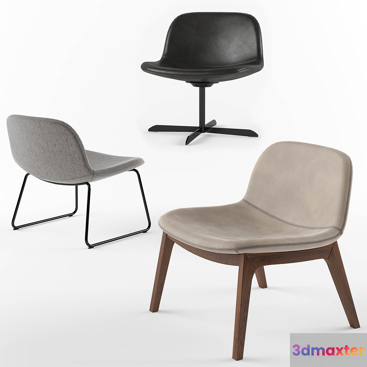 Calligaris college lounge chair 3D Max