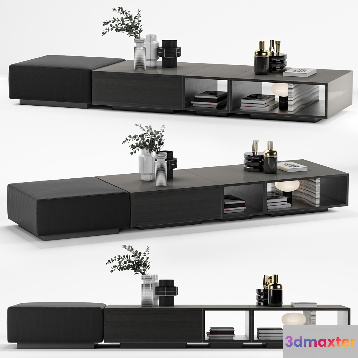 Amber decoration set 3D Max