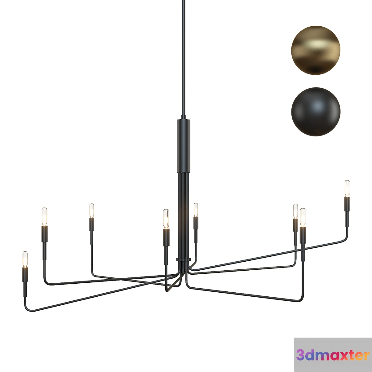 Crate & Barrel Clive 8-Arm Chandelier - No.2 3D Max