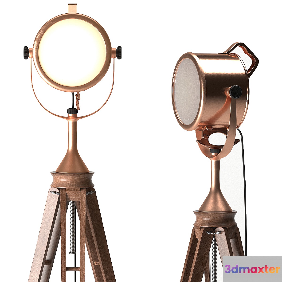 floor lamp vintage 3D Max