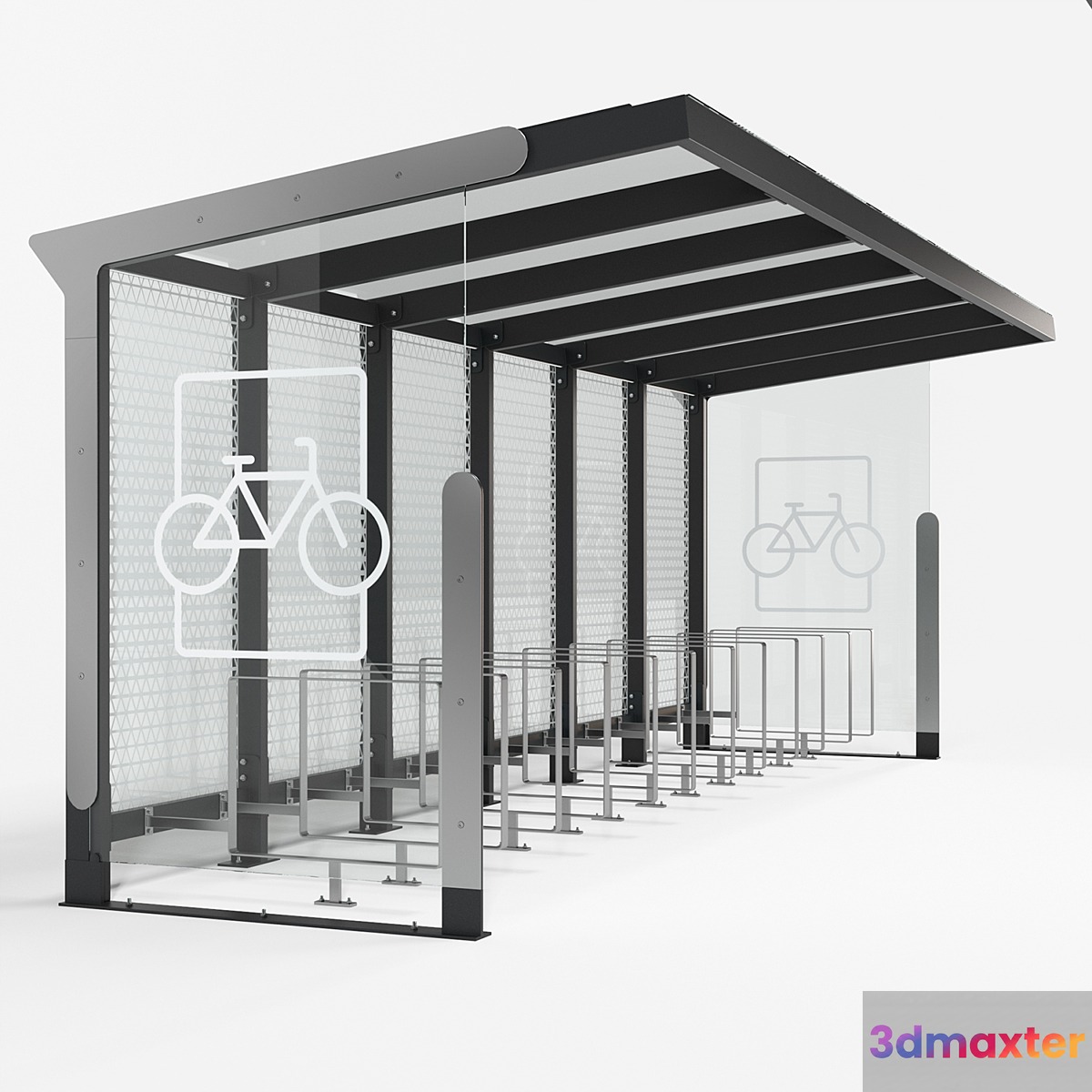 Bicycle parking 3D Max