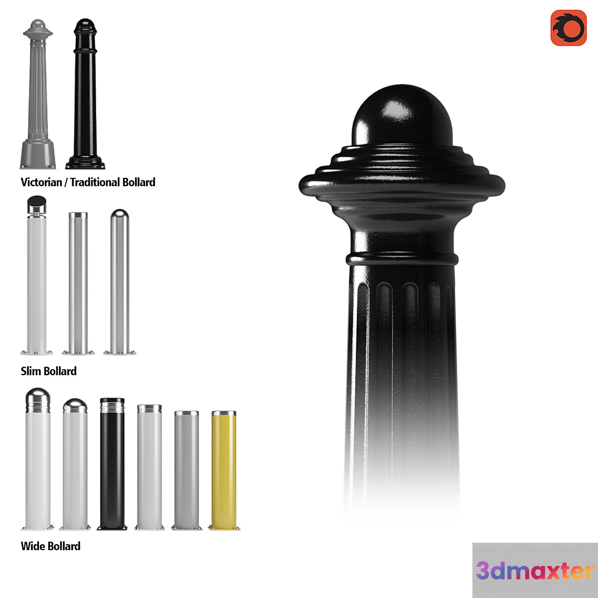 Bollard set