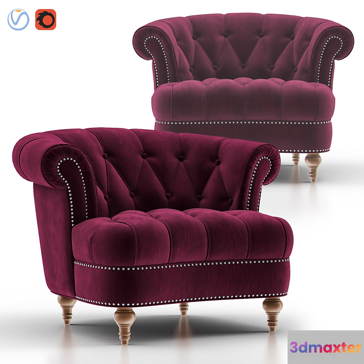 LA ROSA TUFTED Accent Armchair
