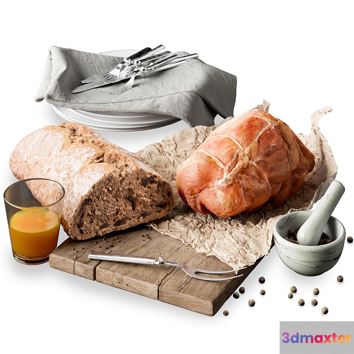 Food set 3 3D Max