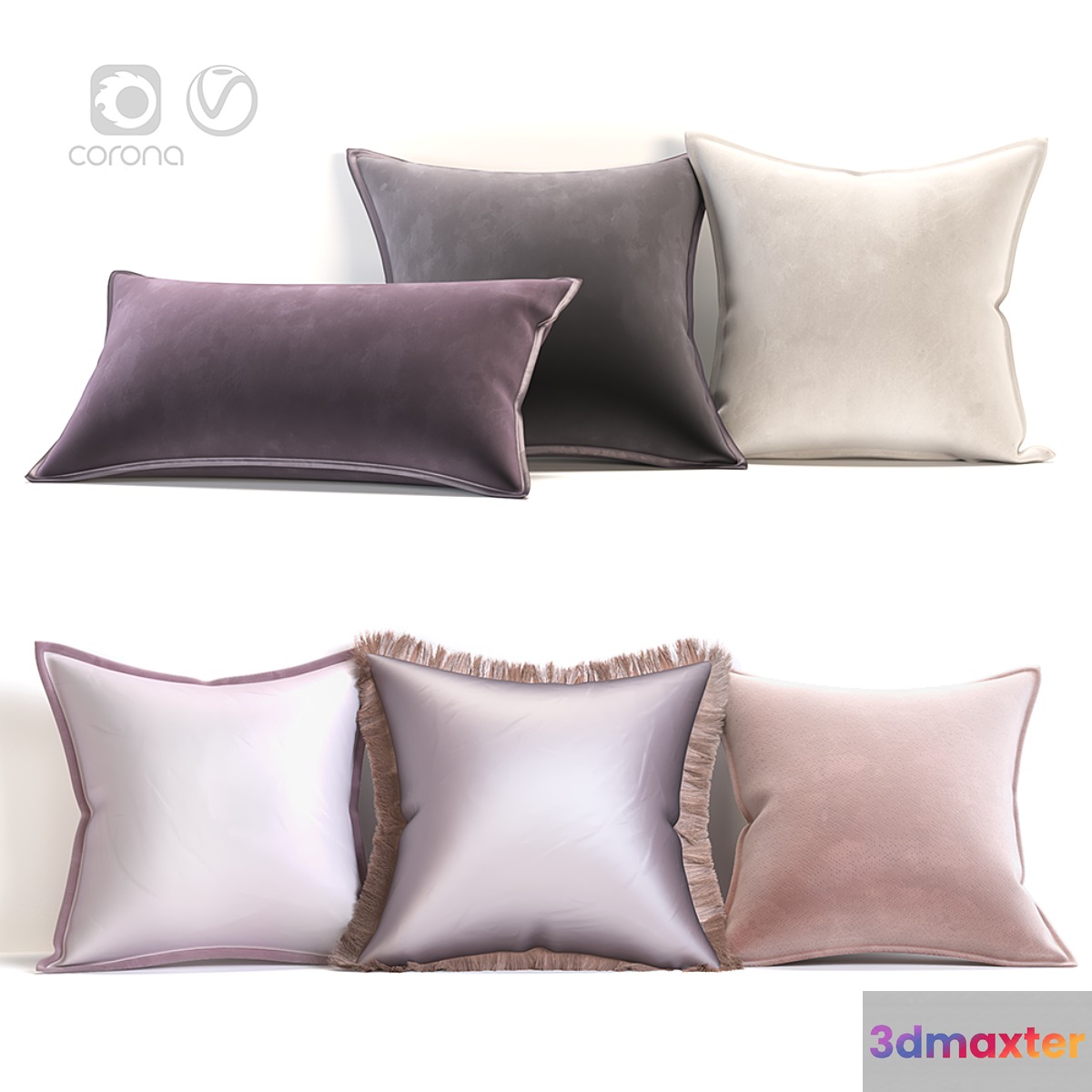 Brabbu pillows set 3D Max