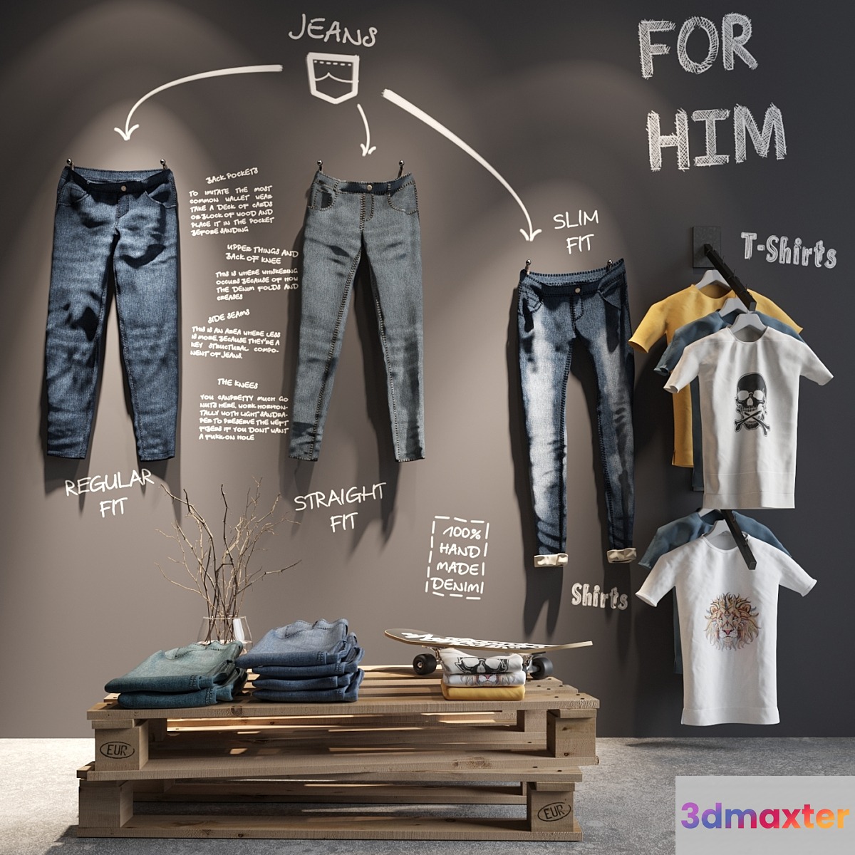 Cloth Store Display Col1 3D Max