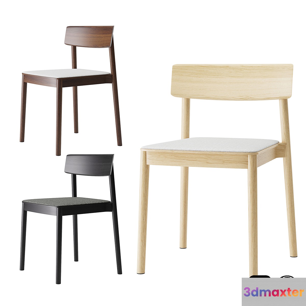 Smart Chair with Pillow by Andreu World 3D Max