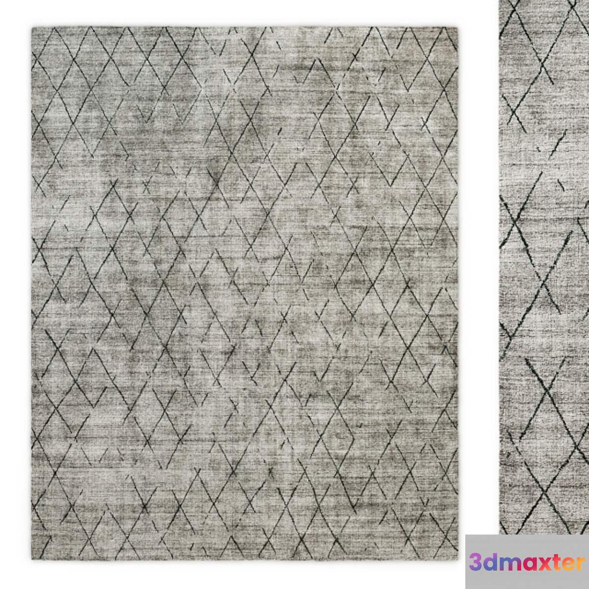 Kamal Handwoven Rug RH 3D Max