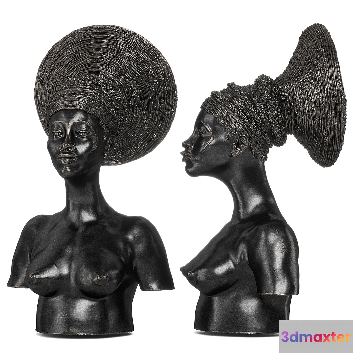 Malvina Hoffman Mangbetu Woman Dark metal