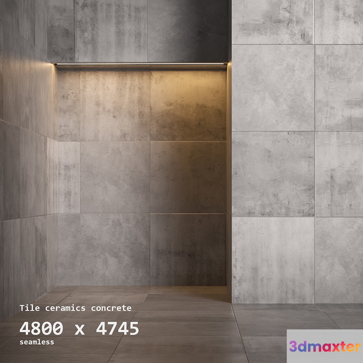 Tile concrete 3D Max