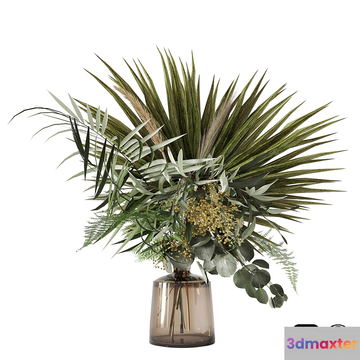 Green bouquet with palms - No.2