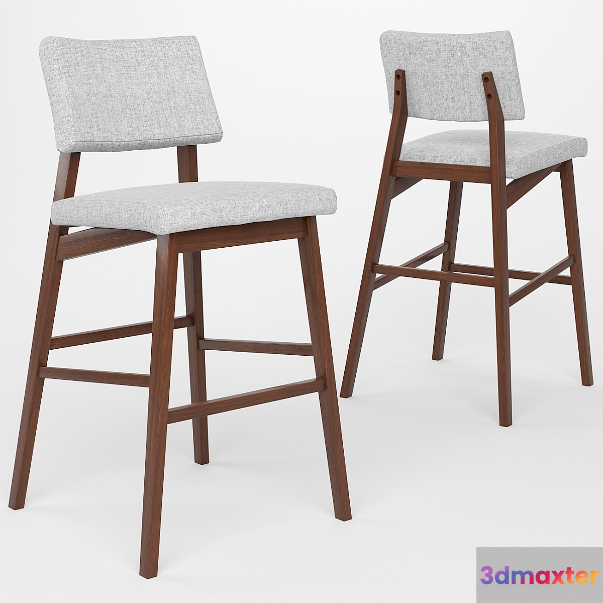 Colton_Mid_Century_Bar_Stool_01 3D Max