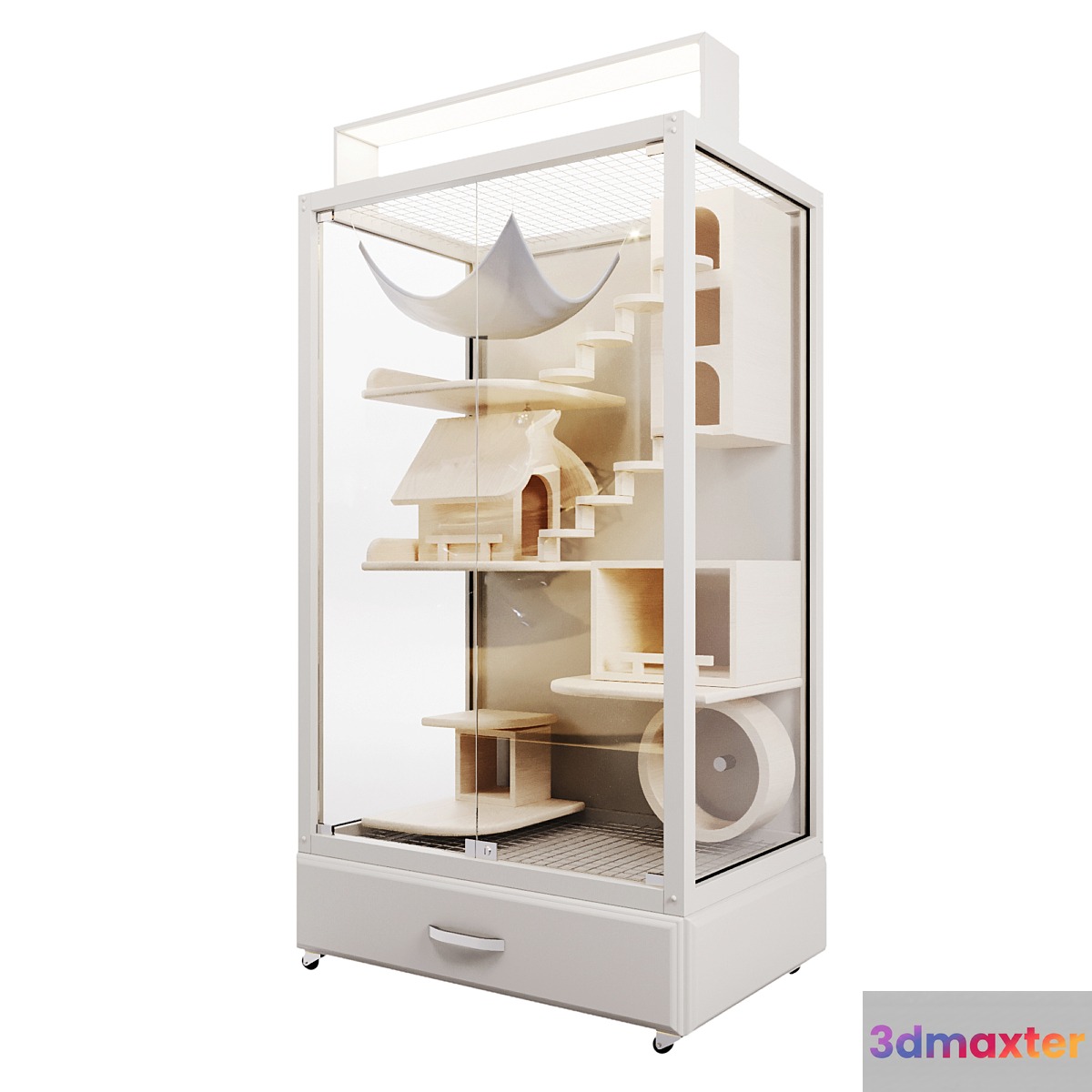 Chinchilla display case 3D Max