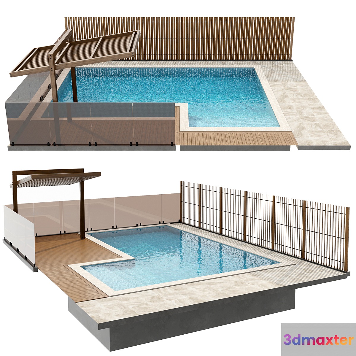 Swimming pool 3D Max