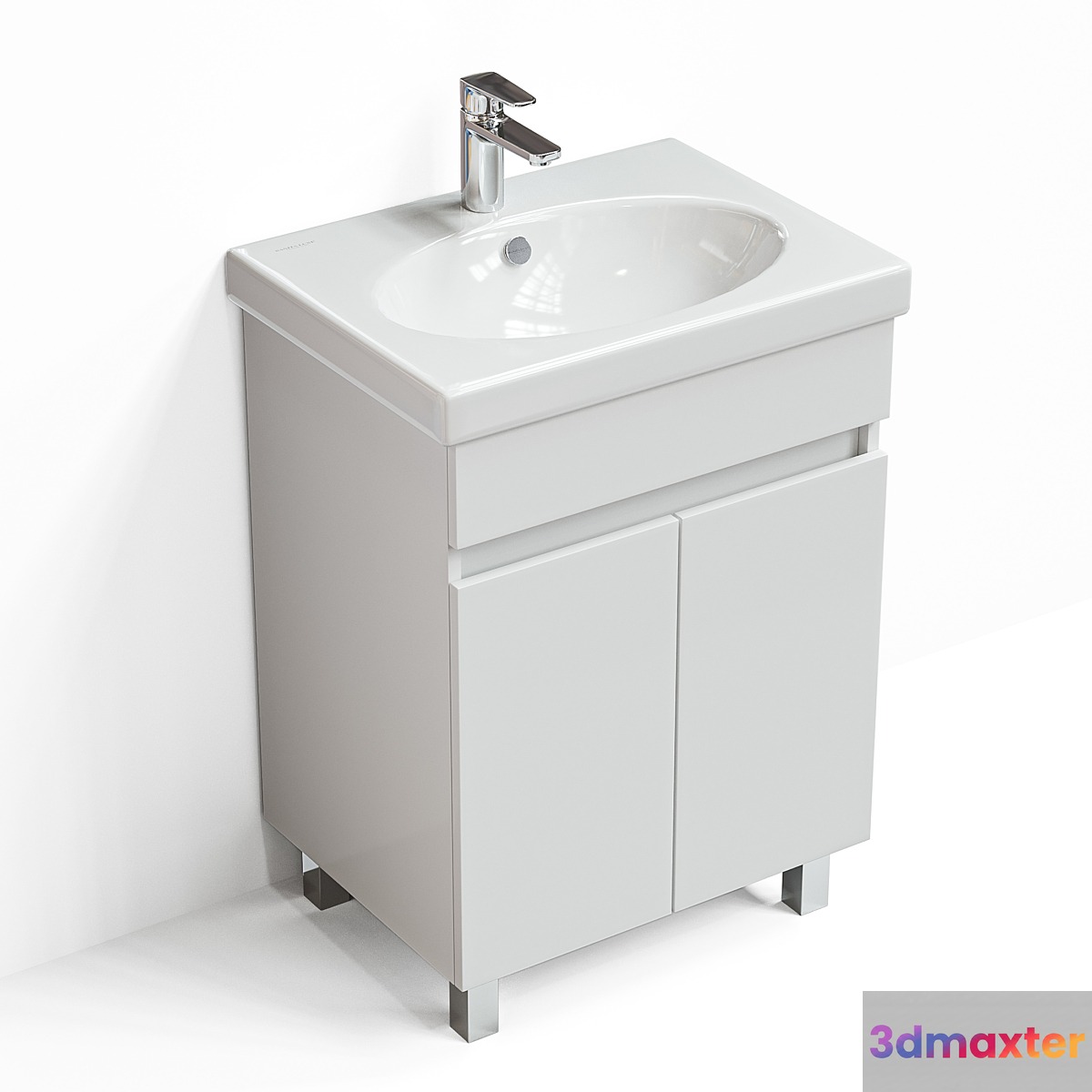 Sanita Luxe NEXT 60 washbasin with Sensea Line 60 cabinet 3D Max