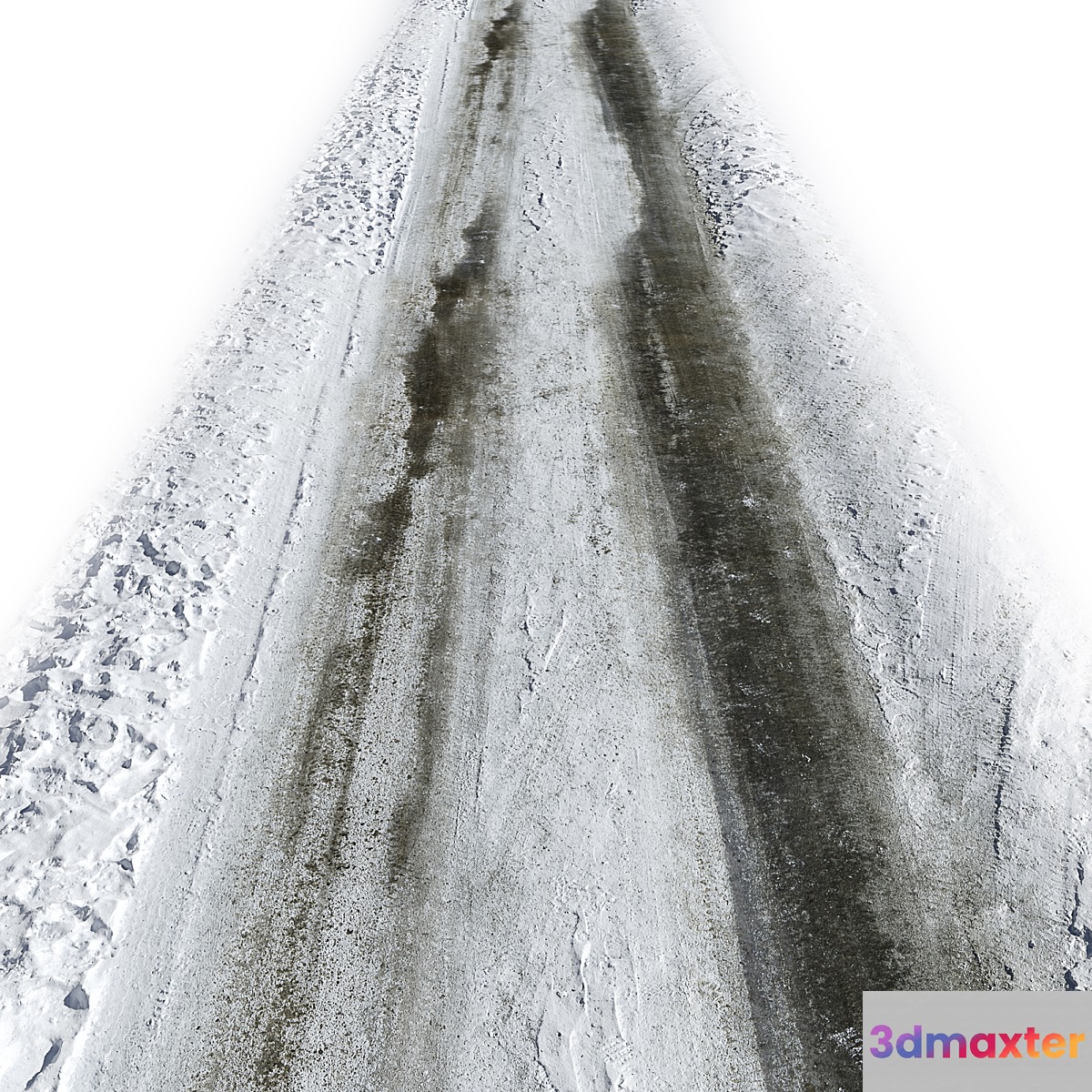 Snowy road 3D Max