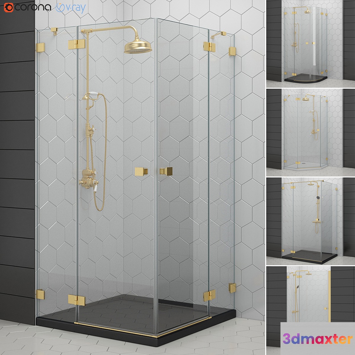 Shower enclosures and doors Radaway | Essenza gold - No.3