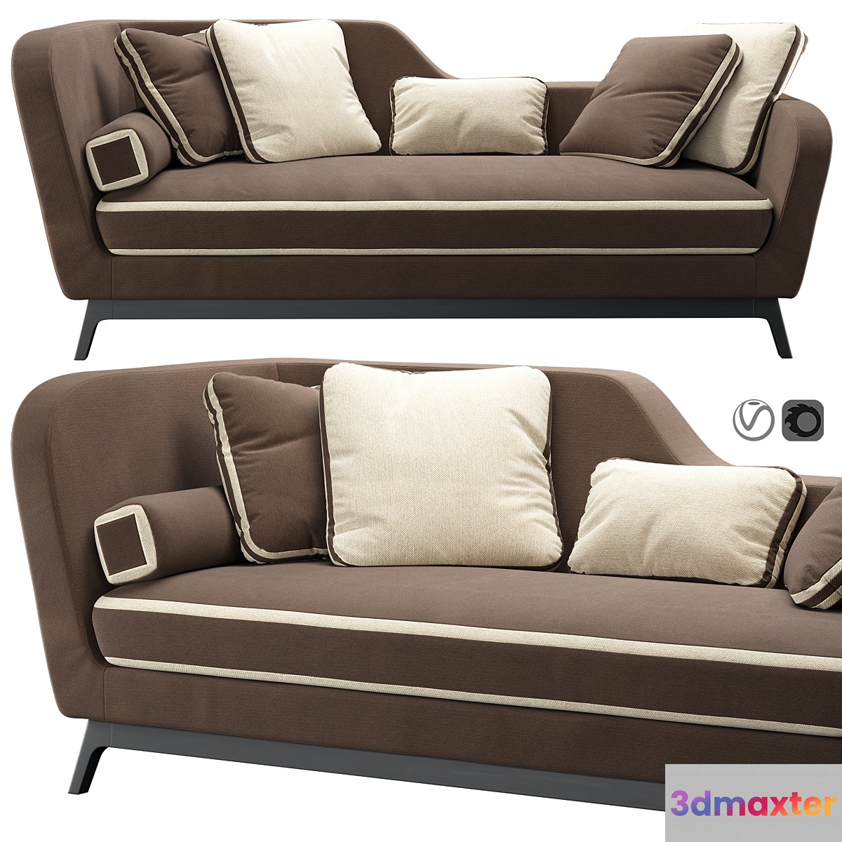 Jeremie Sofa by Milano Bedding - No.2 3D Max