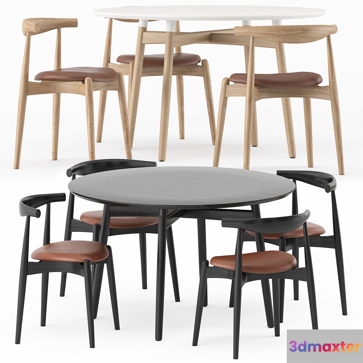BA103-120 PRELUDIA ROUND TABLE CH20 by Carl Hansen & Son 3D Max