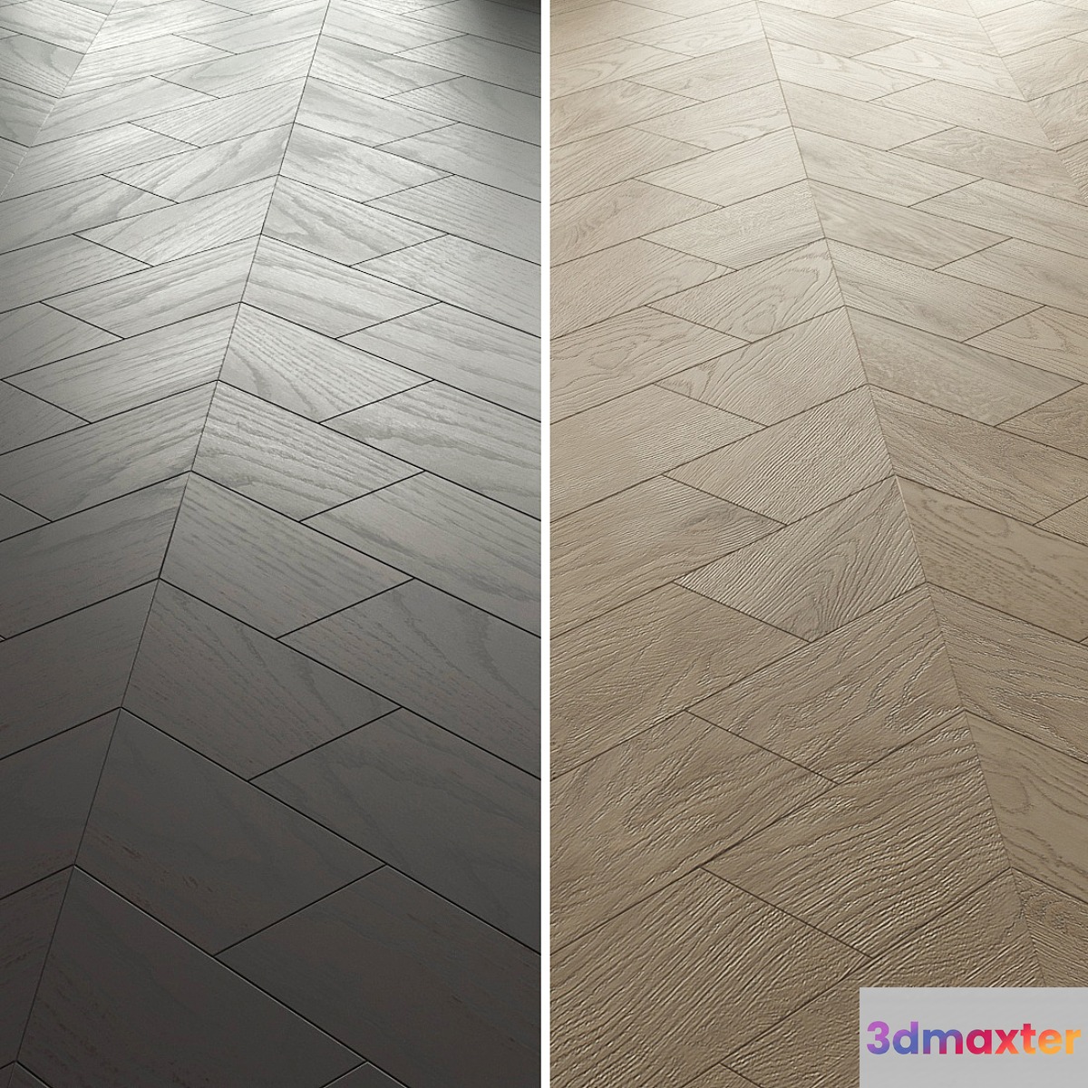 Parquet floor Luciano Zonta trapezoid 3D Max
