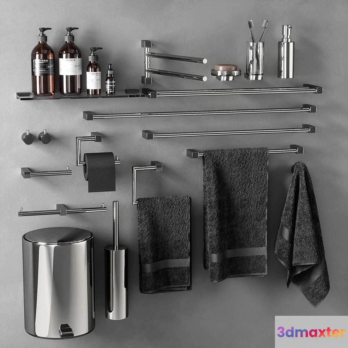 bathroom accessories 02 - No.2 3D Max
