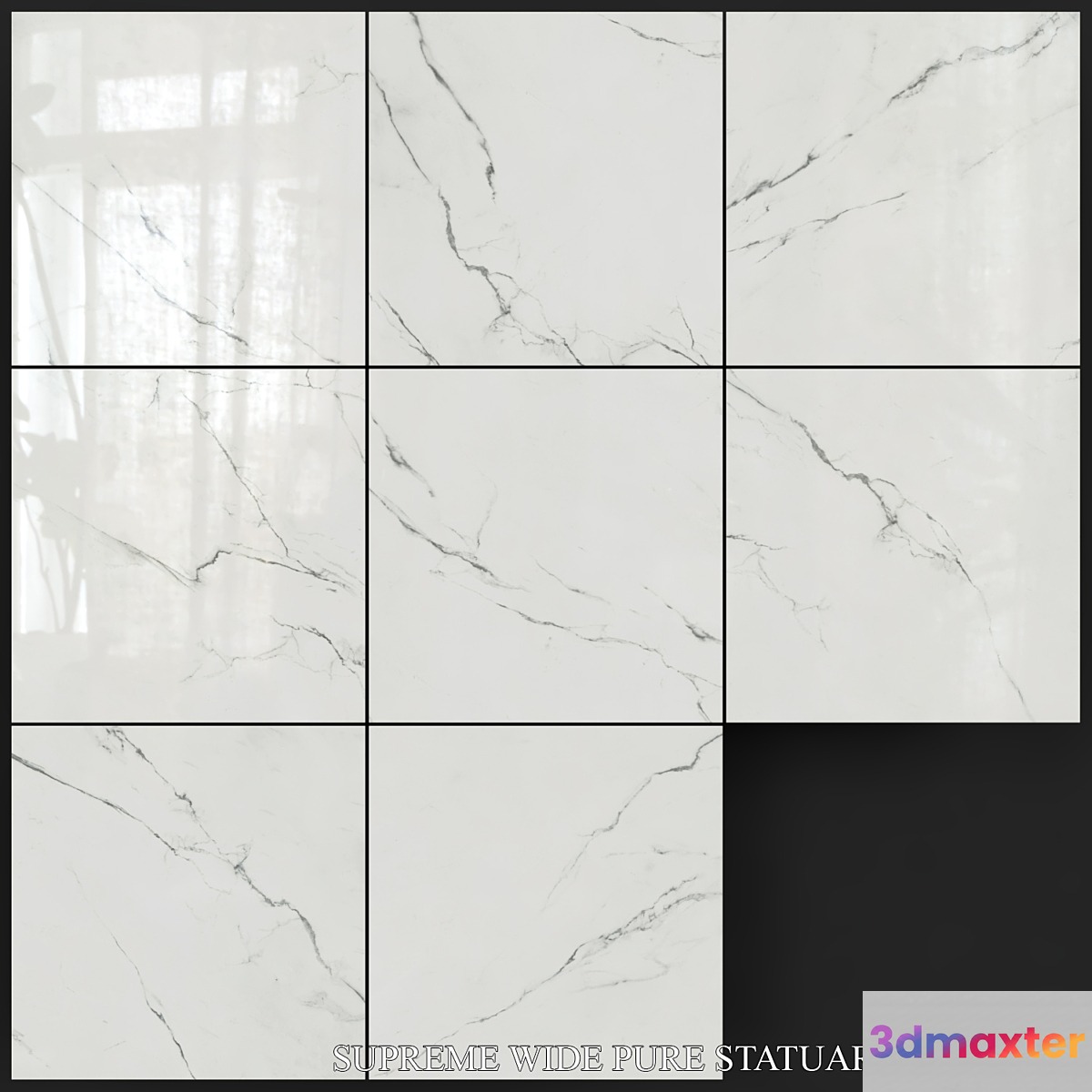 Flaviker Supreme Wide Pure Statuario 1200x1200 3D Max