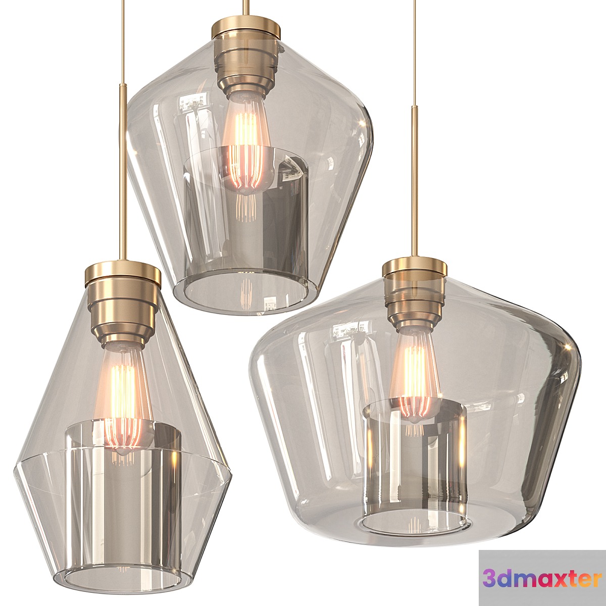West Elm Panorama Chandeliers 3D Max