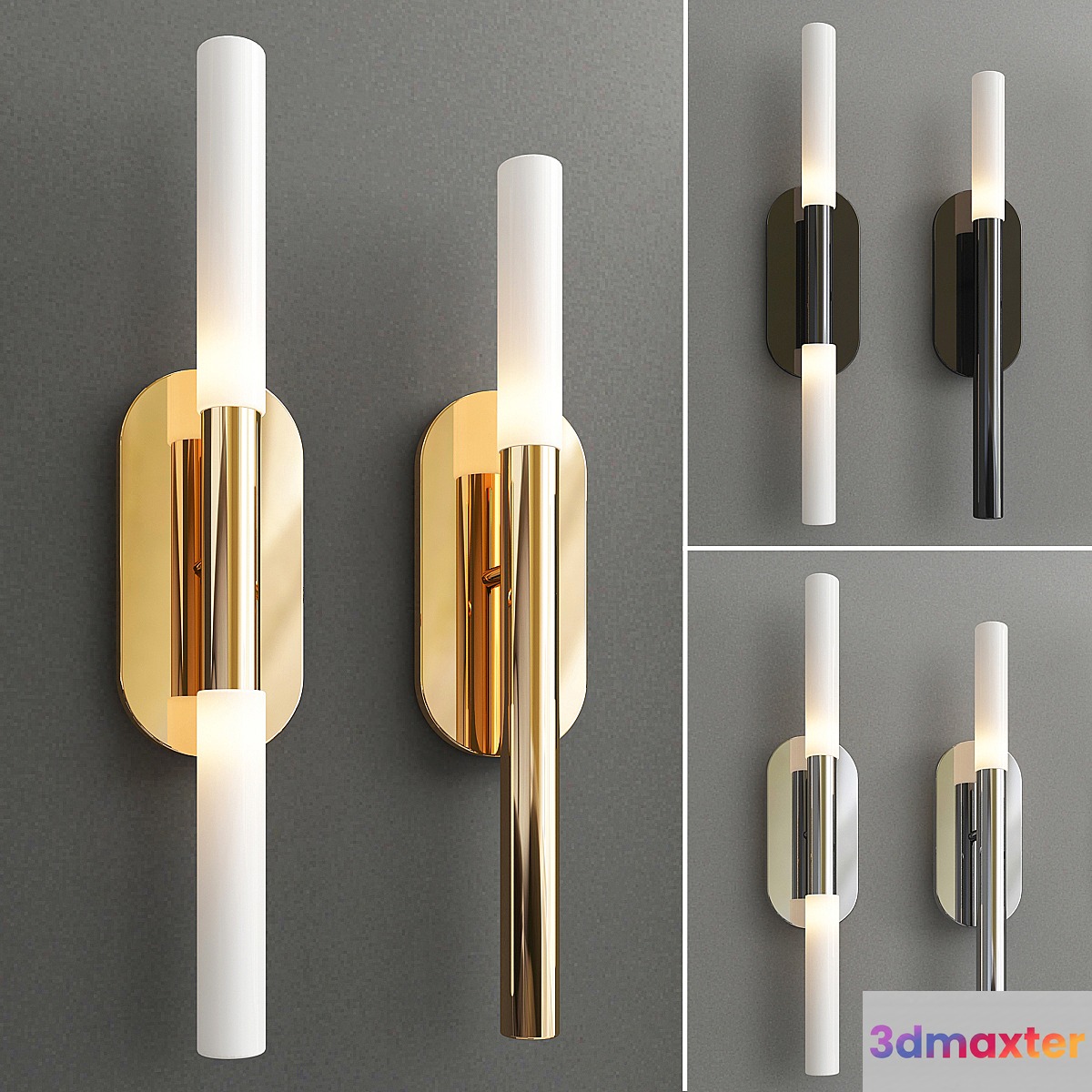 Rousseau Medium Vanity Sconce - No.3 3D Max