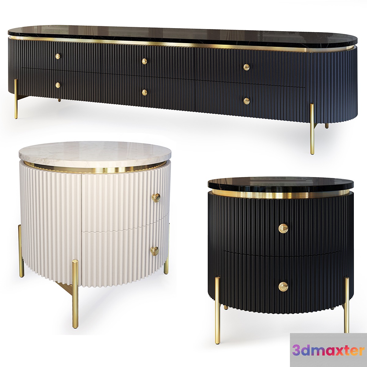 Chest and nightstand Art Deco. Sideboard nightstand Art Deco by Chainaexpres - No.3