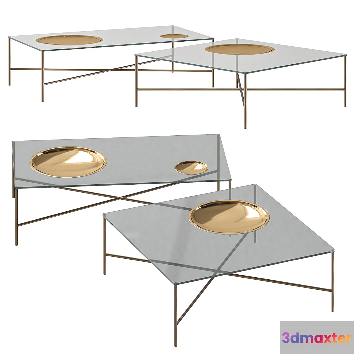 Gallotti & Radice Golden Moon Rectangular Coffee Table