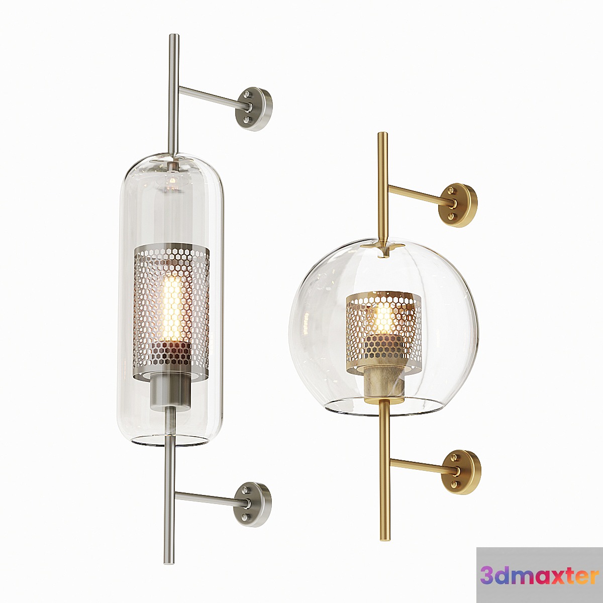 Chiswick glass wall light 3D Max