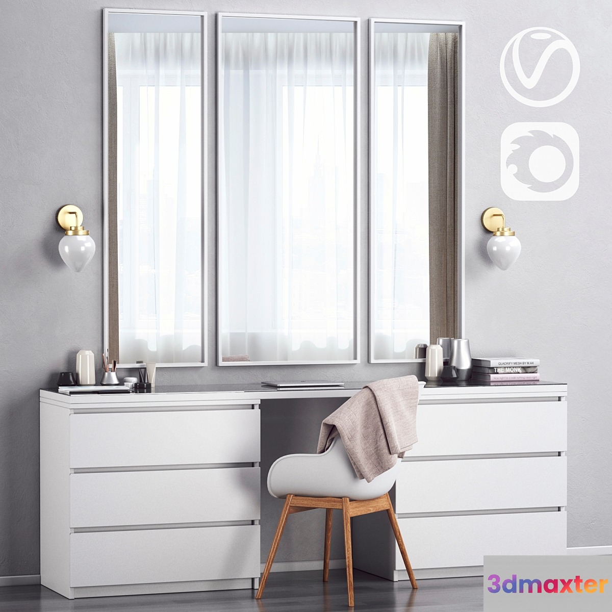 IKEA MALM Dressing Table 3D Max
