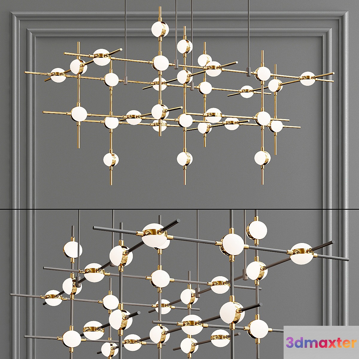 Illuminati Molecular 30 black _ gold 3D Max