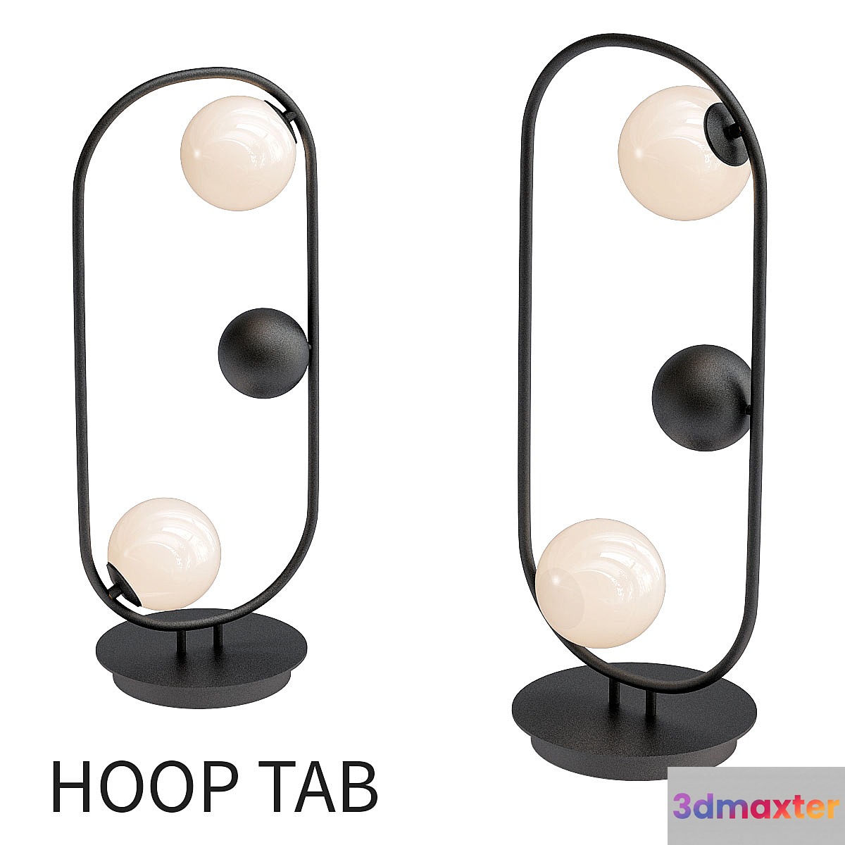 HOOP TAB black 3D Max