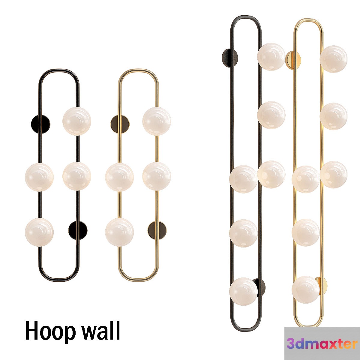 Hoop wall lamp 3D Max