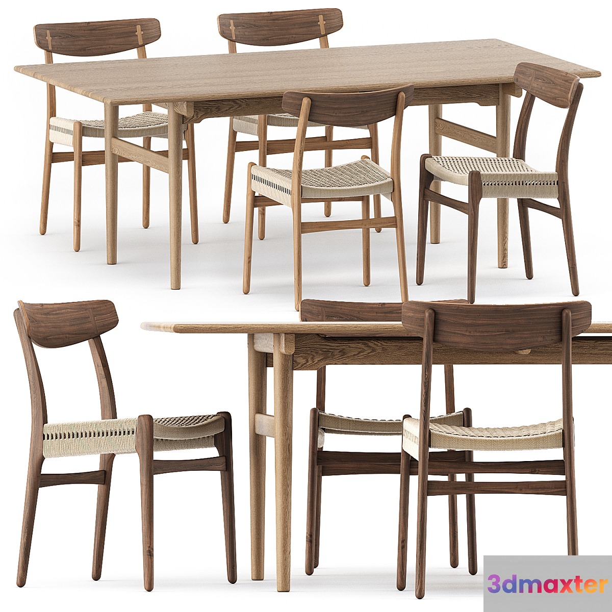 CH327 DINING TABLE CH23 CHAIR by Carl Hansen & Son - No.3