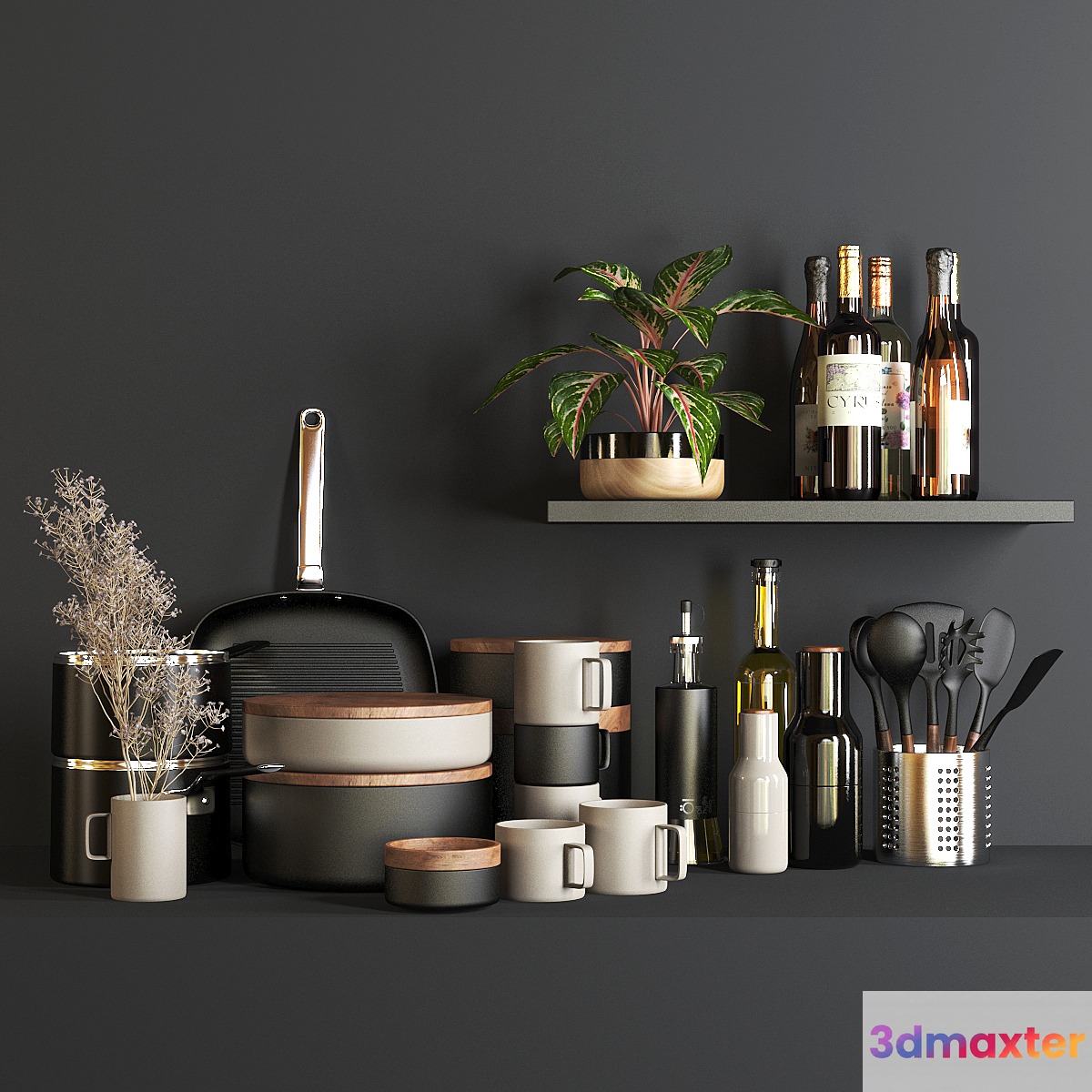 set1133- kitchen black4