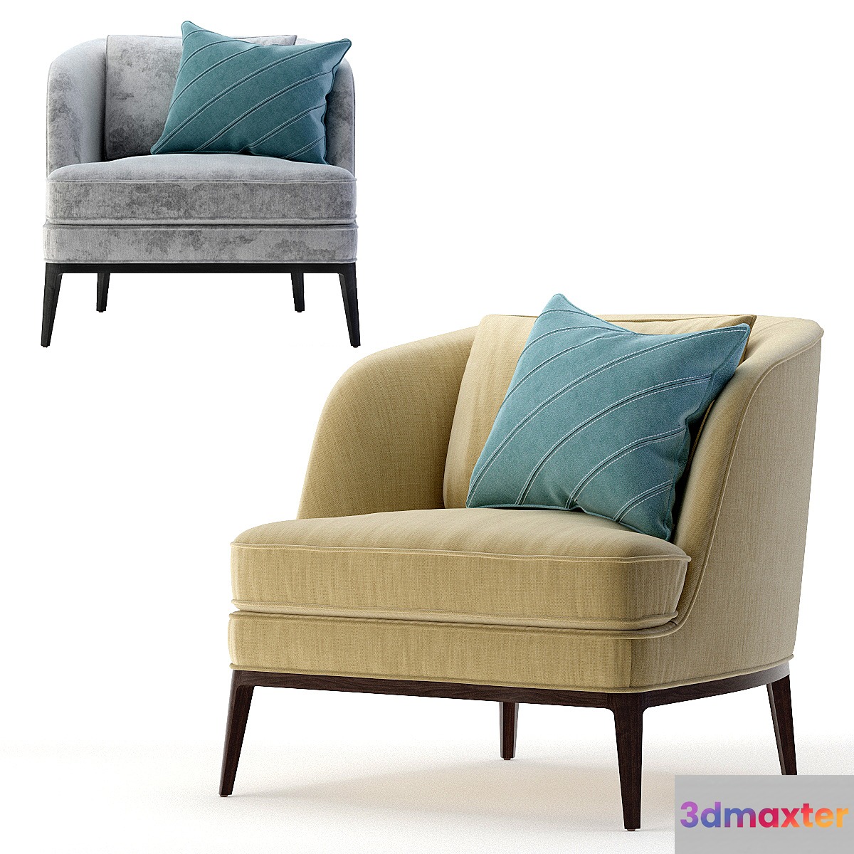 Crate and Barrel Seychelles Wood Trim Chair - No.2 3D Max