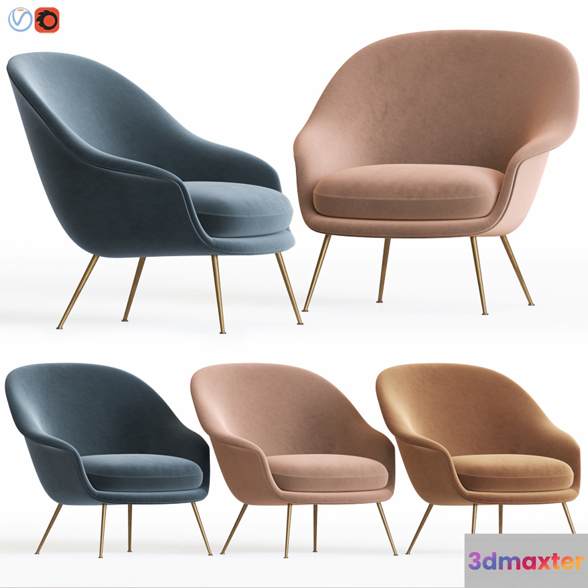 Bat Lounge Chair By Gubi - No.3