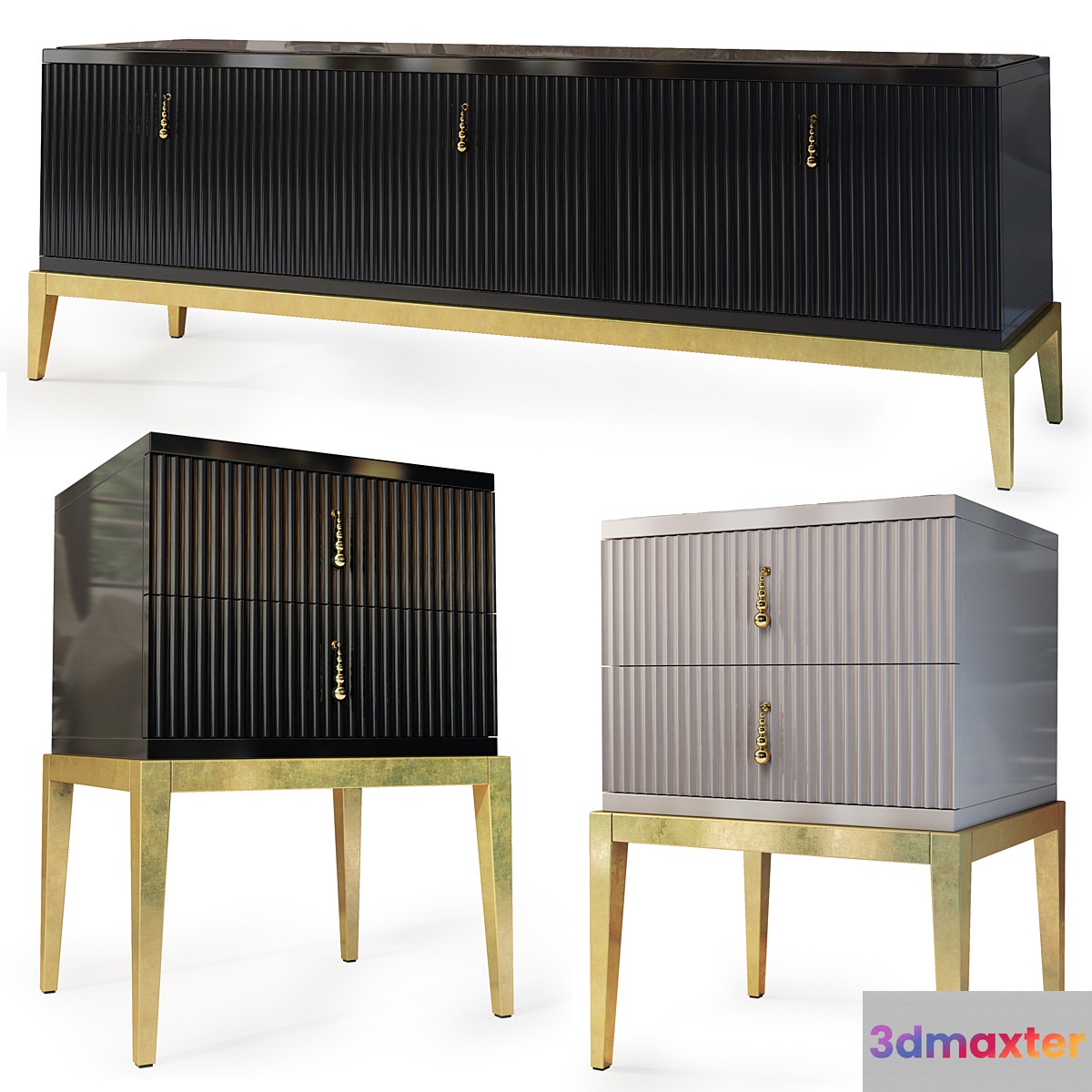 Chest _ TV stand and Sidney bedside table. Nightstand tv stand by Cavio Casa 3D Max