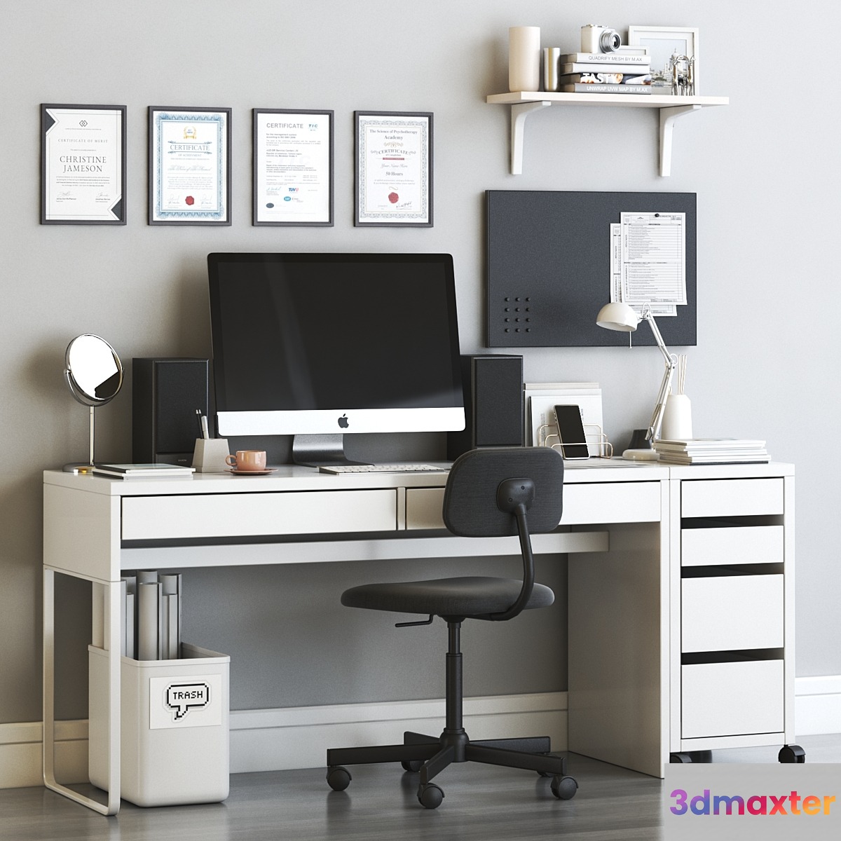 IKEA MICKE scandinavian office workplace set - No.4