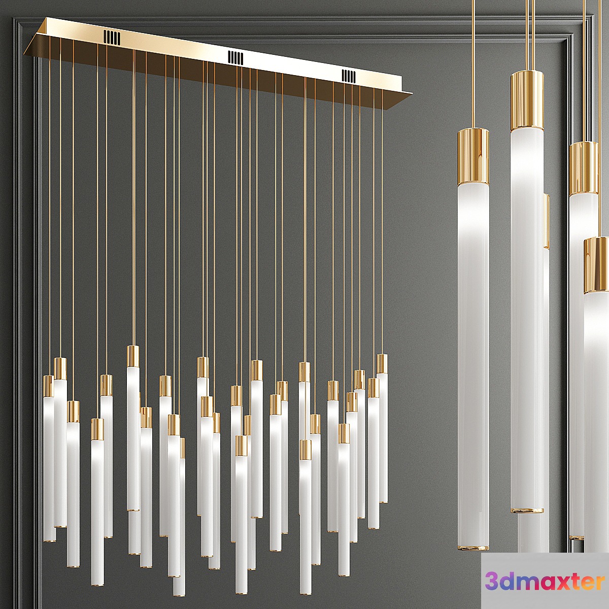 Tooby Rectangular LED Multi-Light Pendant