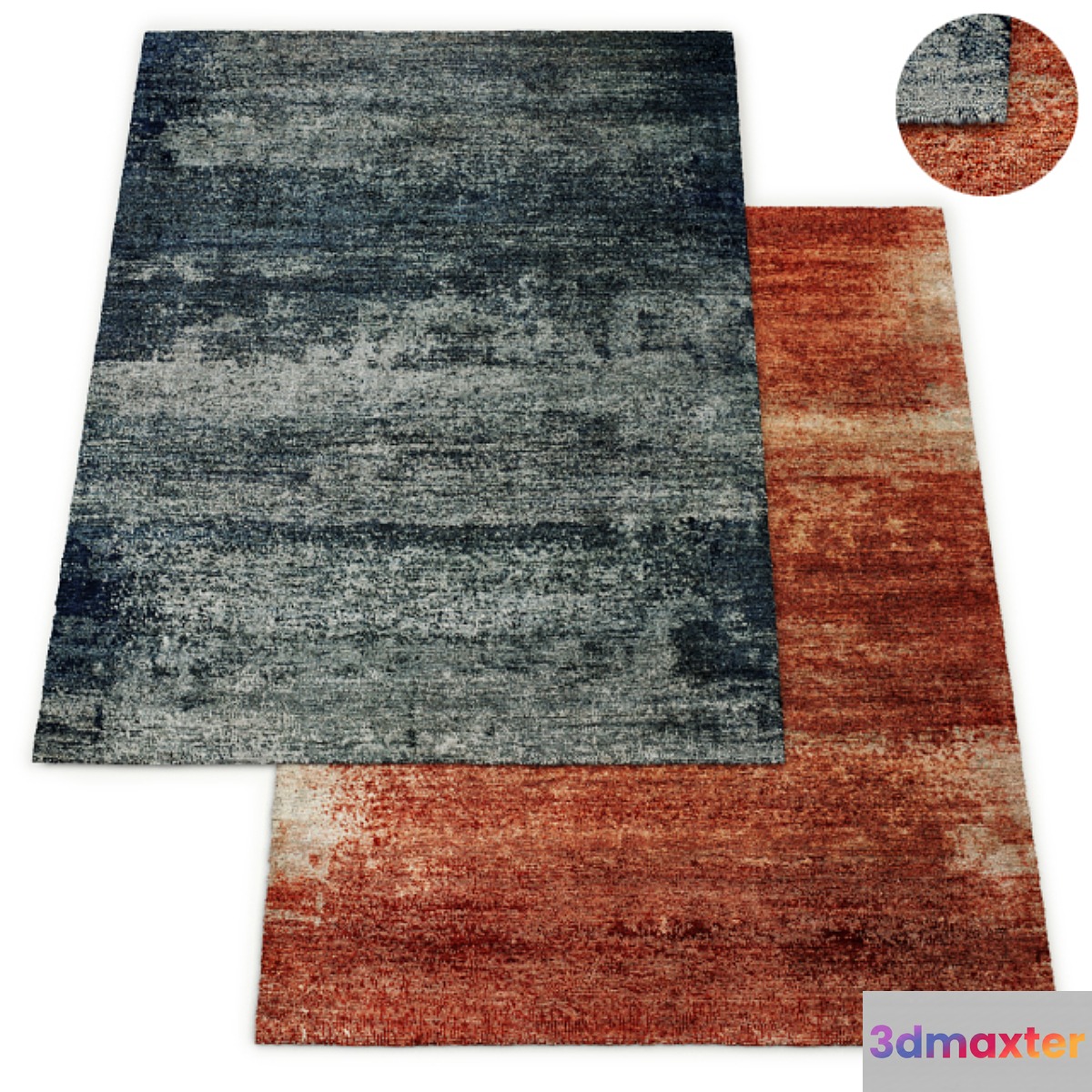 Trouve Hand-Knotted Silk Wool Rug RH - No.2 3D Max