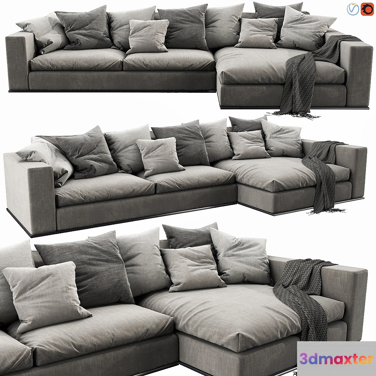 Minotti Hamilton Chaise Lounge 3D Max