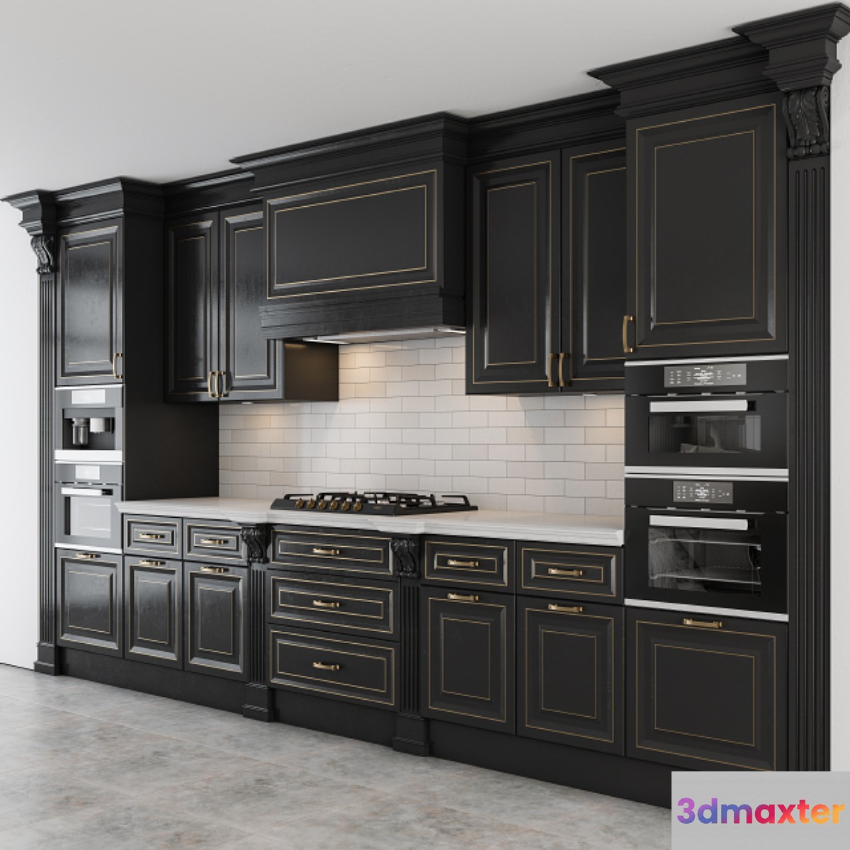 Black and Gold Lux Kitchen